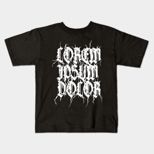 Lorem Ipsum Dolor Metal Logo Kids T-Shirt